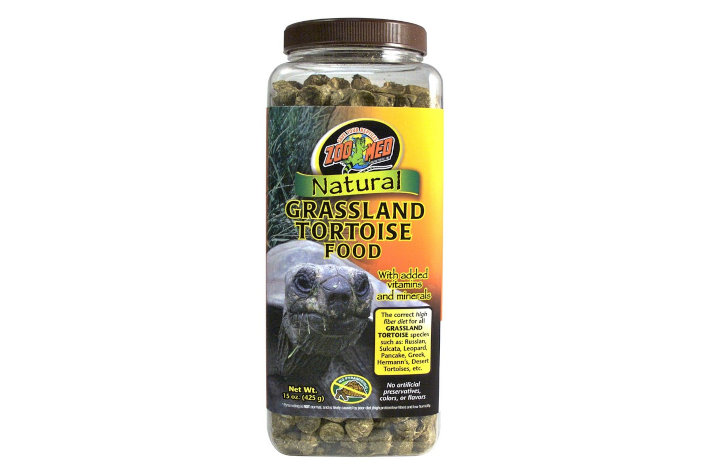 Zoomed Natural Grassland Tortoise Food, Hauptfutter-Pellets, 425 g